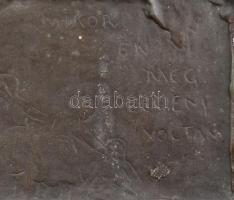 Telcs Ede (1872-1948): "Mikor én még legény voltam" Fém dombormű karcolt felirattal. Jelze...