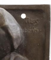 Telcs Ede (1872-1948): "Mikor én még legény voltam" Fém dombormű karcolt felirattal. Jelze...