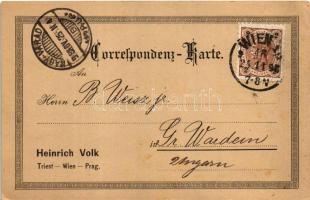 1898 (Vorläufer) Wien, Vienna, Bécs; Cognac Fabrik & Slibowitz Brennerei. Eigener Cognac Pavillo...