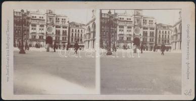 cca 1890 Szt Márk tér Velence Kossak temesvári fényképész panorámafotója