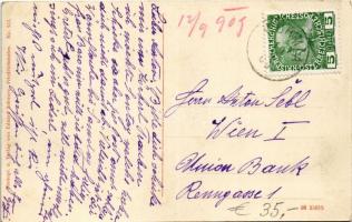 Zeppelins Luftschiff, Landung auf dem Wasser (EK)