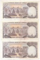 Ciprus 1987. 1P (3x, sorszámkövető) T:III
Cyprus 1987. 1 Pound (3x, consecutive serials) C:F
Kraus...