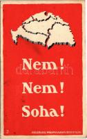 1923 Nem! Nem! Soha! Országos Propaganda Bizottság kiadása / No! No! Never! Hungarian irredenta propaganda, Treaty of Trianon (fa)
