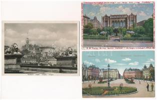 Budapest - 7 db RÉGI város képeslap / 7 pre-1945 town-view postcards