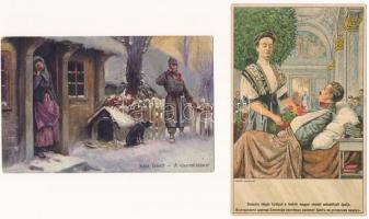 4 db RÉGI osztrák-magyar katonai képeslap / 4 pre-1945 K.u.k. military postcards