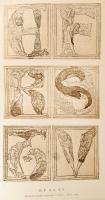 1899 Grotesque Alphabet of 1464. Reproduced in facsimile from the original in the British Museum. 18...