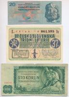 Csehszlovákia 1961. 100K + 1970. 20K + 1987. 10K (3x) + Csehszlovákia 1937. "37. Csehszlovák Os...