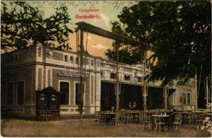 1910 Buziásfürdő, Baile Buzias; Gyógyterem, kávéház, pincérek / spa, bath, café, waiters (EK)