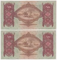 1932. 50P (2x, sorszámkövető: D 071 022154 - D 071 022155) T:III szép papír