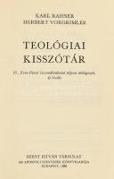 Karl Rahner-Herbert Vorgrimler: Teológiai kisszótár. Fordította: Endreffy Zoltán. Szerző által aláír...