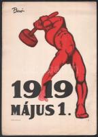 1919 Május 1. Bíró plakát reprint 26x34 cm