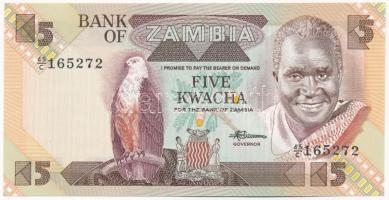 Zambia 1986-1988. 5K 45C 165272 T:I Zambia 1986-1988 5 Kwacha 45C 165272 C:UNC Krause P#25