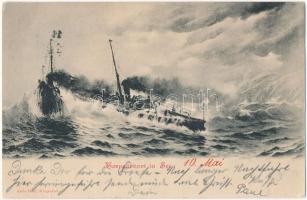 1901 K.u.K. Kriegsmarine Torpedoboot in See . Alois Beer / Osztrák-Magyar Monarchia haditengerészetének torpedónaszádja / Austro-Hungarian Navy torpedo boat