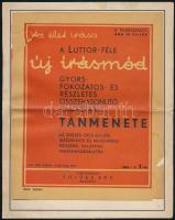 1936 Luttor féle új írás tanmenete reklám nyomtatvány