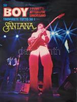 Santana olasz nyelvű plakát, feltekerve, 63,5x47 cm