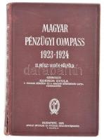 Kormos Gyula (szerk.): Magyar Pénzügyi Compass 1923-1924. II. kötet: Vidék. 30. évfolyam. Budapest, Apolló Irodalmi és Nyomdai Részvénytársaság, 1924. Sérült gerinc, használt állapotban.