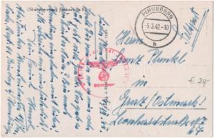 1942 Zweisitziges, einmotoriges Sturz-Kampfflugzeug (Sturzbomber) Junkers JU 87. / Junkers Ju 87 vag...