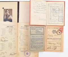 8 db igazolvány, leckekönyv