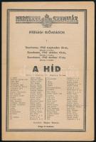 cca 1930-1940 Varueték, operák, színházak programfüzetei, műsorfüzetei