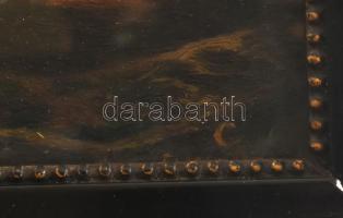 Olvashatatlan jelzéssel: Gyermekek a tűznél. Pasztel, papír. Jelzett. ÜVegezett keretben. 27x16 cm