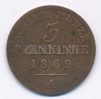 Német Államok / Poroszország 1869A 3pf Cu T:2-,3 German States / Prussia 1869A 3 Pfennig Cu C:VF,F Krause KM# 482