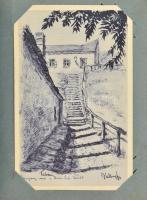 Budapest I. Tabán s: Helbing Ferenc - 10 db régi képeslap albumban