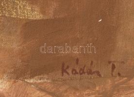 Kádár Tibor (1946-): Nagy László. Olaj, vászon, karton, jelzett, hátoldalán címkén feliratozott. Dek...