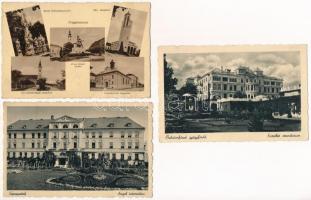 28 db főleg RÉGI magyar város képeslap vegyes minőségben / 28 mostly pre-1945 Hungarian town-view postcards in mixed quality
