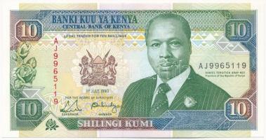 Kenya 1990. 10S AJ9965119 T:I kissé hullámos papír Kenya 1990. 10 Shillings AJ9965119 C:UNC slightly wavy paper Krause P#24b