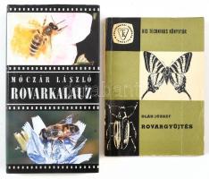 Móczár László: Rovarkalauz. Bp., 1990., Gondolat. Színes fotókkal illusztrált. Kiadói nyl-kötés, kiadói papír védőborítóban. + Oláh József: Rovargyűjtés. Kis Technikus Könyvtár. Bp., 1967, Táncsics. Kiadói papírkötés, javított gerinccel.