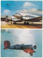 11 db MODERN motívum képeslap: repülők / 11 modern motive postcards: airplanes