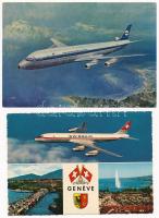 11 db MODERN motívum képeslap: repülők / 11 modern motive postcards: airplanes