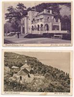 Fonyód-Bélatelep, vasútállomás - 2 db régi képeslap / 2 pre-1945 postcards