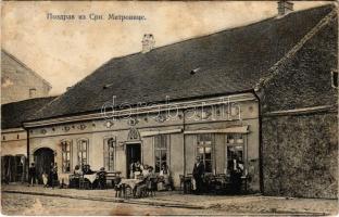 1914 Szávaszentdemeter, Mitrovice, Mitrovitz an der Save, Sremska Mitrovica; vedéglő, étterem / restaurant, inn (fl)