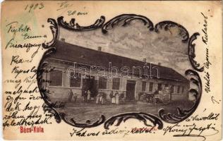 1903 Kula, Bács-Kula; Postahivatal / post office. Art Nouveau (b)