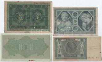 Német Birodalom 1914. 50M + 1915. 20M + Németország / Weimari Köztársaság 1922. 1000M + 1929. 10M T:...