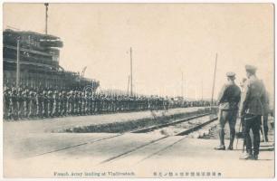 Vladivostok, French army landing at the port