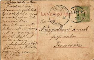 1907 Kula, Bács-Kula; Ferenc József tér, Récsei Miksa, Klingvart Mátyás, Pongrácz A. Sándor, Szakács...