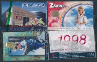 1996-1997 4 db különféle, bontatlan MATÁV telefonkártya (2500, 4000, 10.000, 12.000 példányosak)