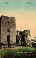 1910 Bács, Batsch, Bac; Sétatér, várrom. Schröder kiadása / castle ruins (EK)