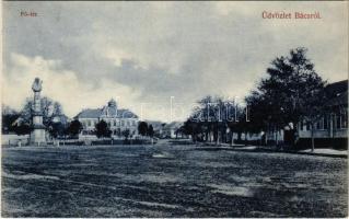 1909 Bács, Batsch, Bac; Fő tér. Resch József kiadása / main square