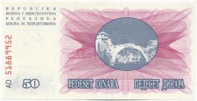 Bosznia-Hercegovina 1992. 50D 51889952 T:I- Bosnia and Hercegovina 1992. 50 Dinara 51889952 C:AU Krause P#12a