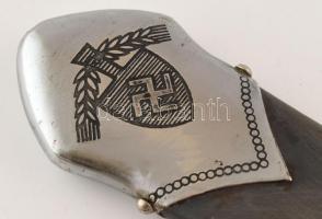 DAF Deutsche Arbeitsfront tőr. Jelzett, gravírozott. hüvellyel.csont markolattal / DAF German dagger...