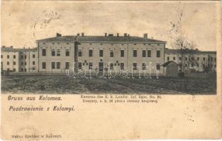 Kolomyia, Kolomyja, Kolomyya, Kolomea; Kaserne des K.k. Landw. Inf. Rgm. No. 36. / K.u.k. military infantry barracks (EK)