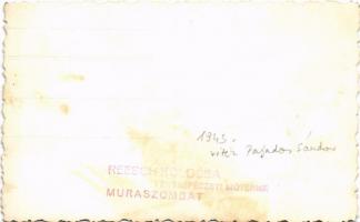 1941 Muraszombat, Murska Sobota; bevonulás, katonák zászlókkal. Reesch-Kolossa fényképészeti műterme...