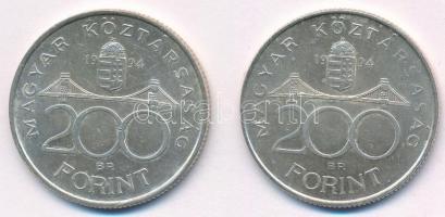 1994. 200Ft Ag "Deák" (2x) T:1-,2 Adamo F13.1