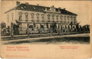 Nagyvárad, Oradea; Ferenc József huszárlaktanya. Helyfi László kiadása / Austro-Hungarian K.u.K. military hussar barracks (szakadás / tear)
