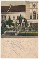 1903 Zilah, Zalau; Wesselényi szobor, étterem, szálloda. Seres Samu kiadása / statue, restaurant, hotel (EK)