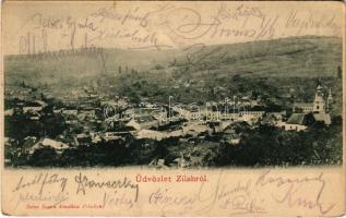 1903 Zilah, Zalau; látkép. Seres Samu kiadása / general view (EK)