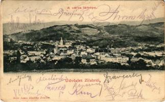 1903 Zilah, Zalau; látkép. Seres Samu kiadása / general view (EK)